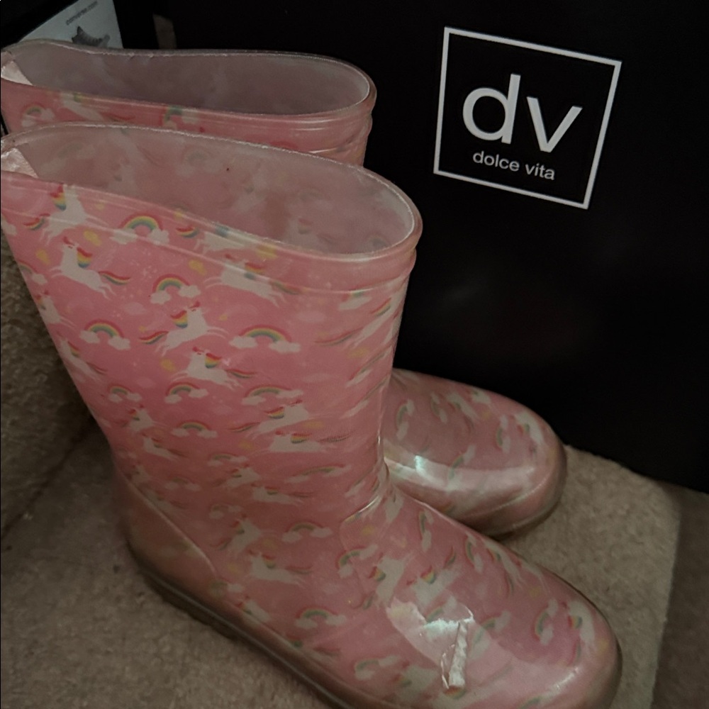 Not Rated Pink Striped Interior Boots